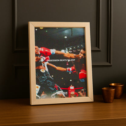 Cadre Photo Boxe - Mike Tyson "Obsession Beats Talent"