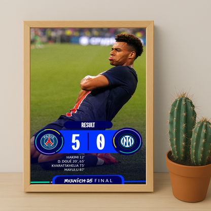 Cadre photo Désiré Doué PSG Ligue des champions