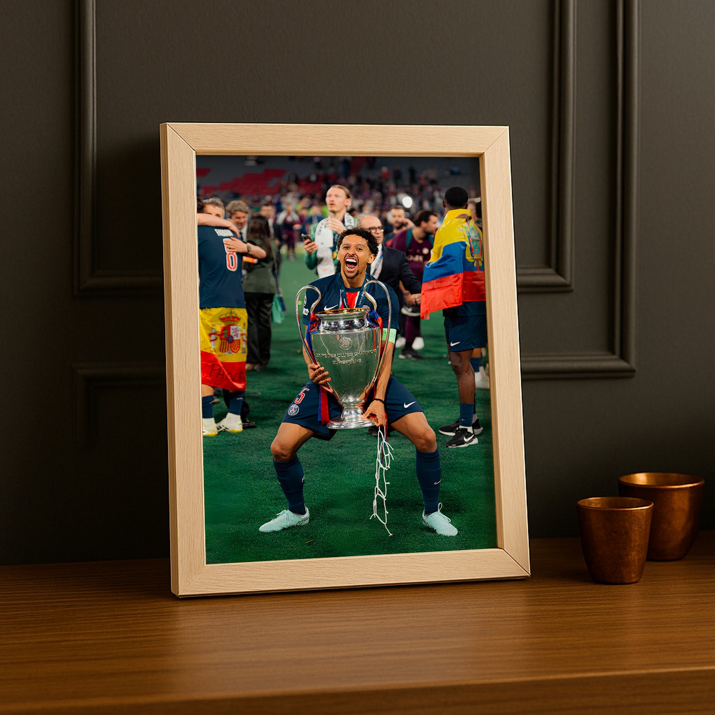 Cadre photo Paris Saint-Germain Marquinhos Ligue des champions