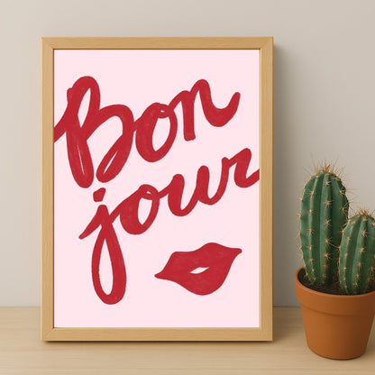 Cadre photo Citation - Bonjour