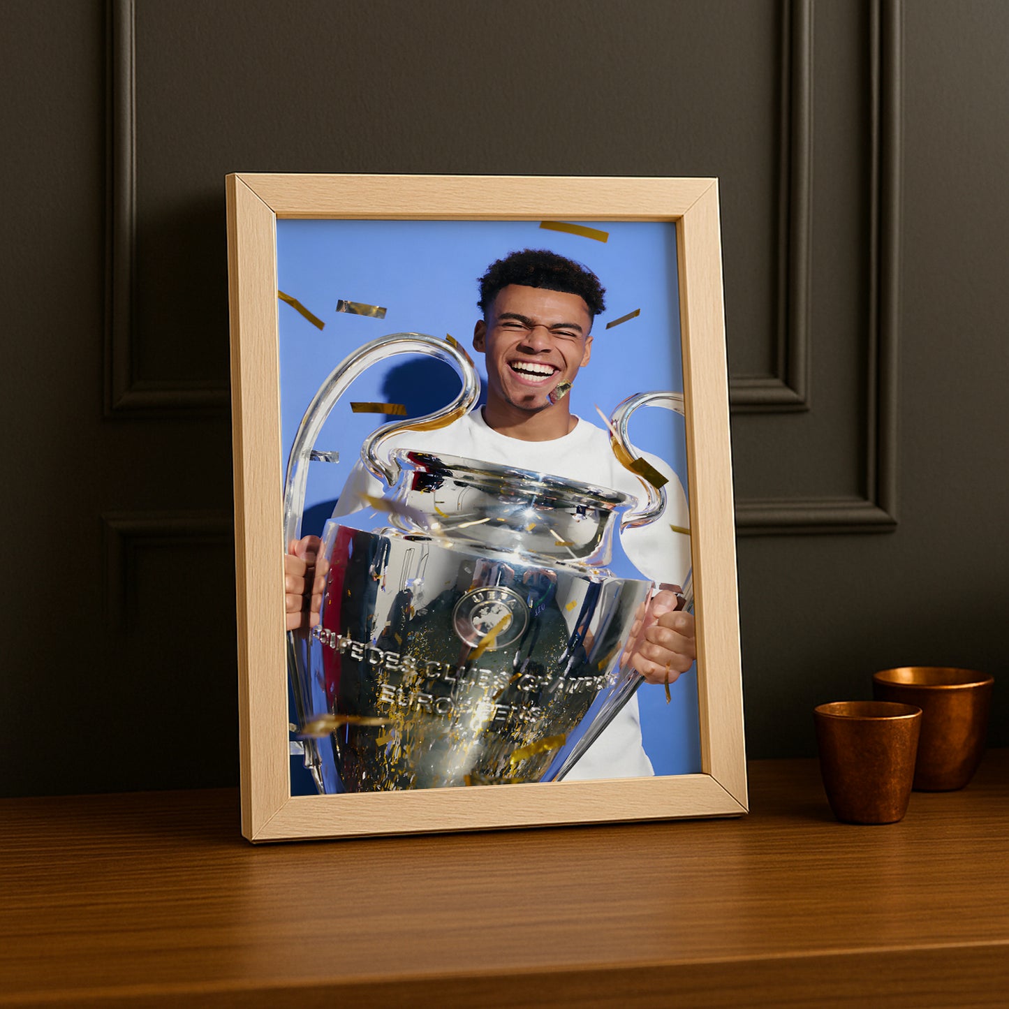 Cadre photo Désiré Doué PSG Ligue des champions