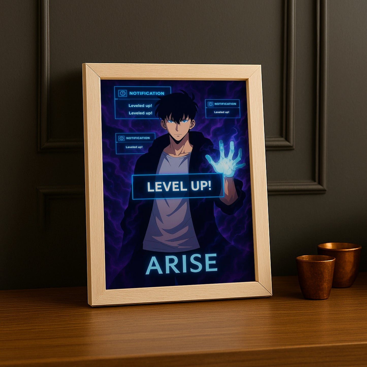 Cadre Photo Solo Leveling - Level Up Notification