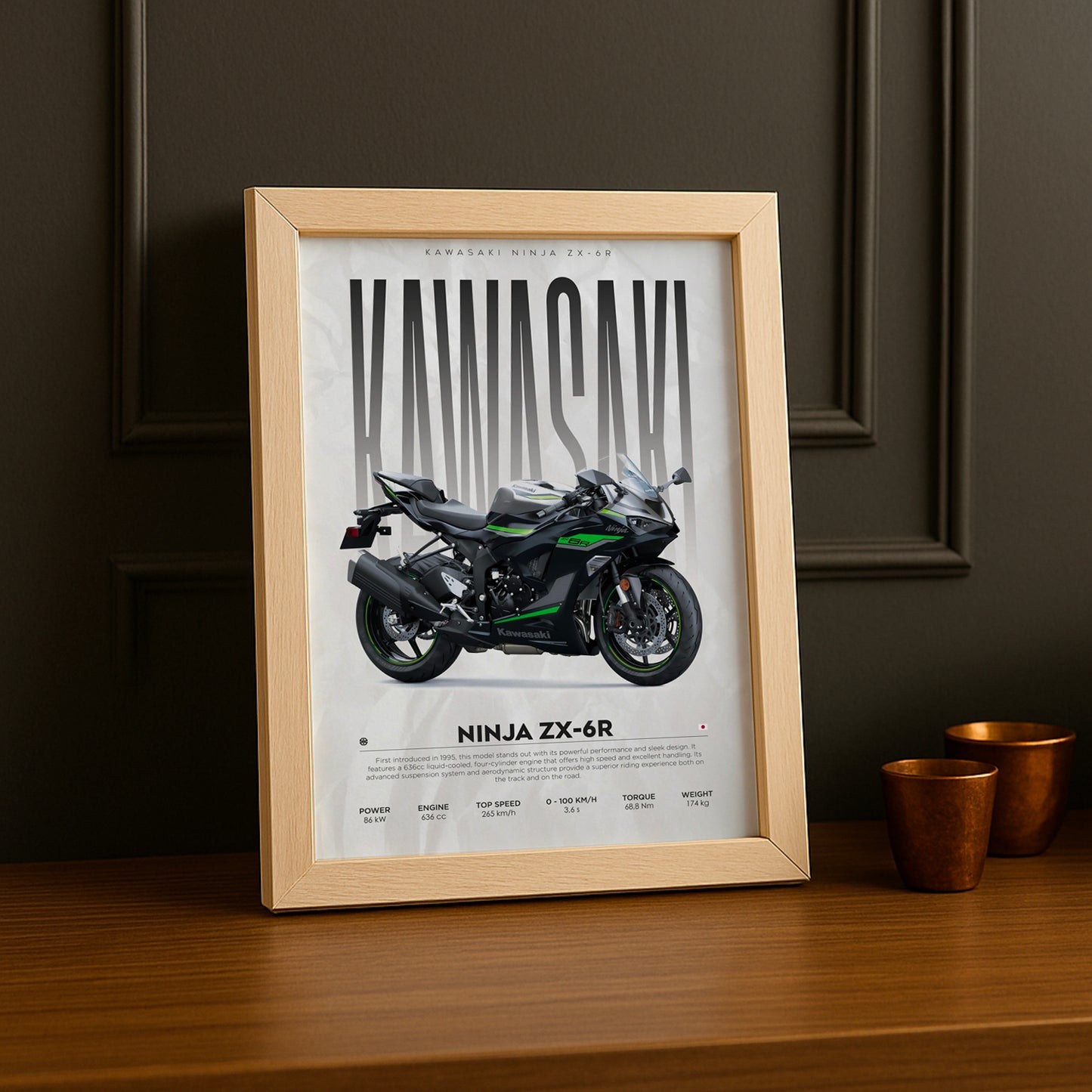 Cadre photo Kawasaki Ninja ZX-6R