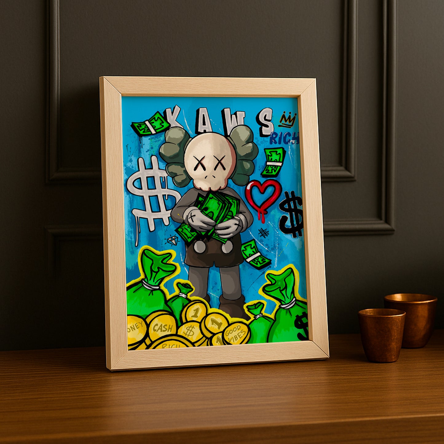 Poster Kaws money