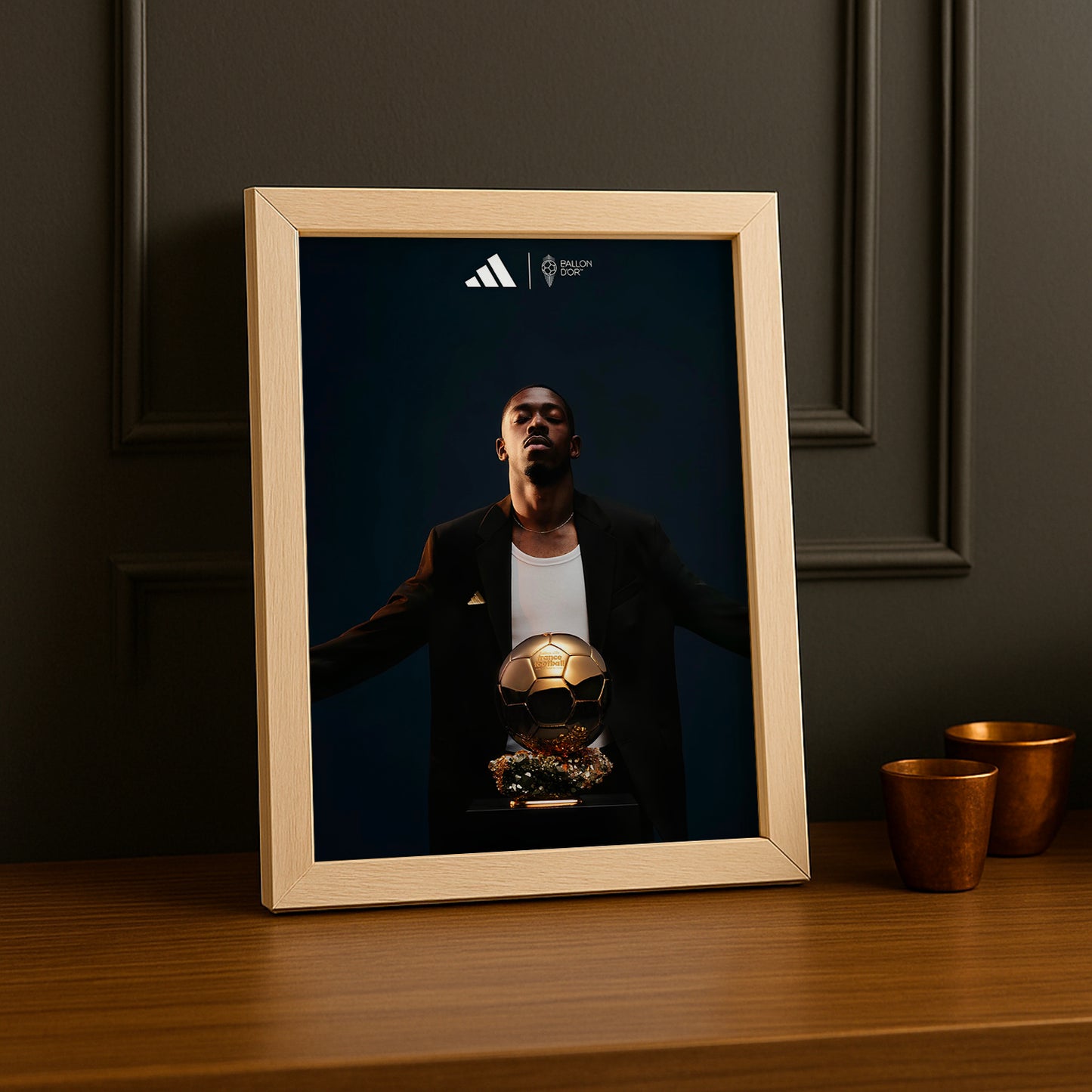 Cadre photo Ballon d'Or Ousmane Dembélé