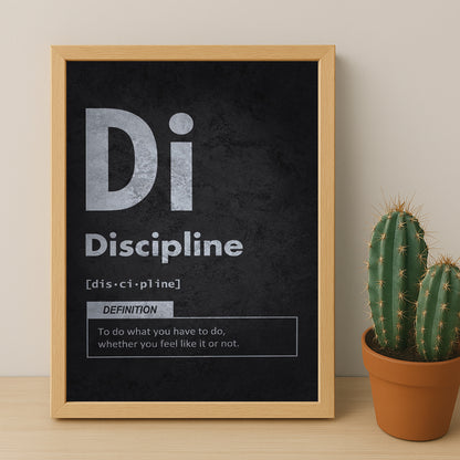 Cadre photo Motivation - Discipline