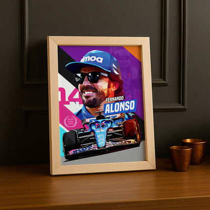 Cadre photo Fernando Alonso Formula 1