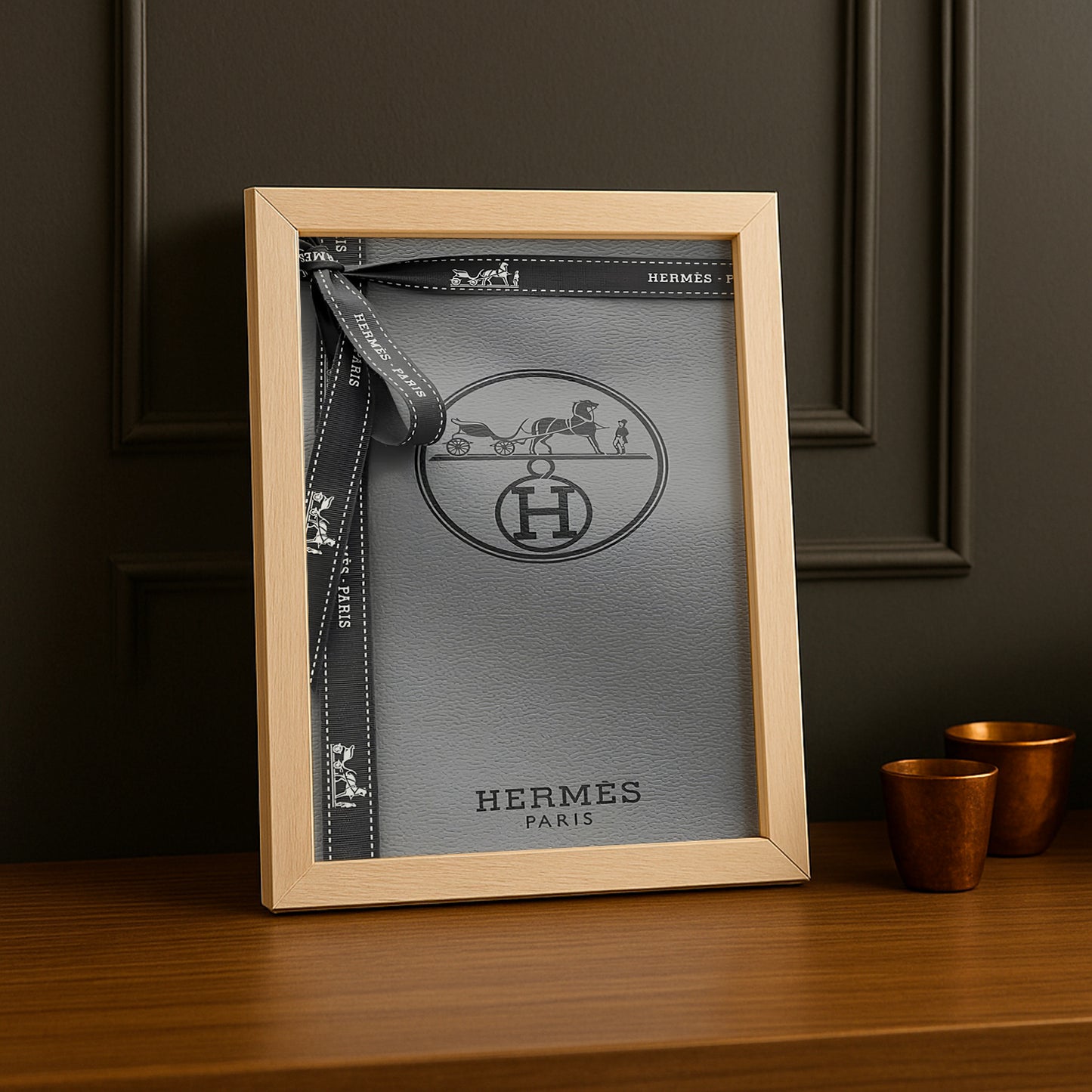 Cadre photo Hermès - Boite grise