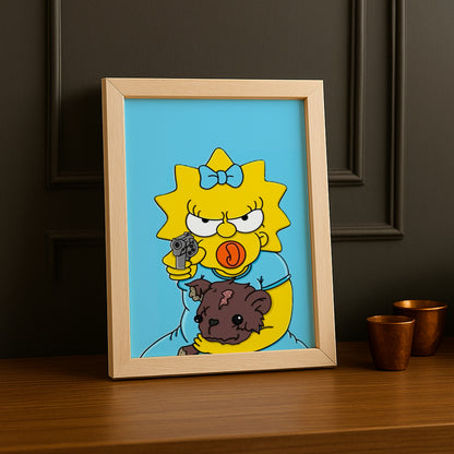 Cadre Photo Les Simpsons - Maggie Simpson Braque