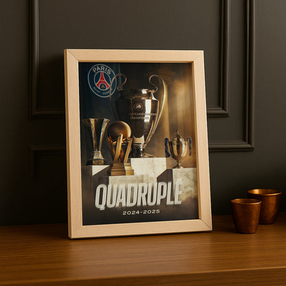 Cadre photo Paris Saint-Germain Quadruplé