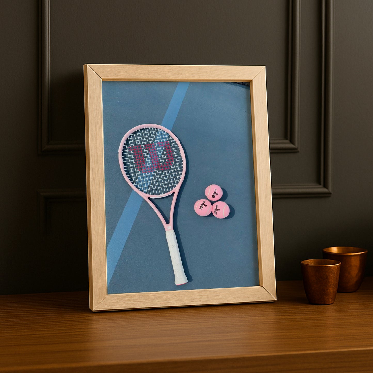 Poster Photo Tennis - Wilson Rose
