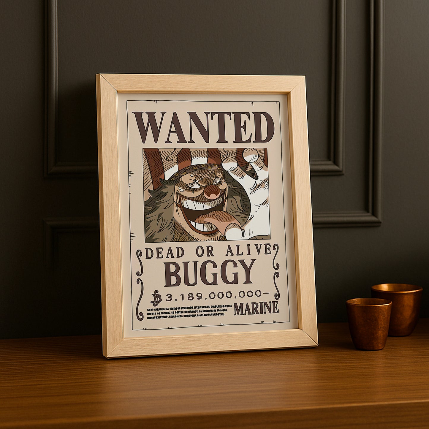 Cadre photo One Piece - Wanted Buggy