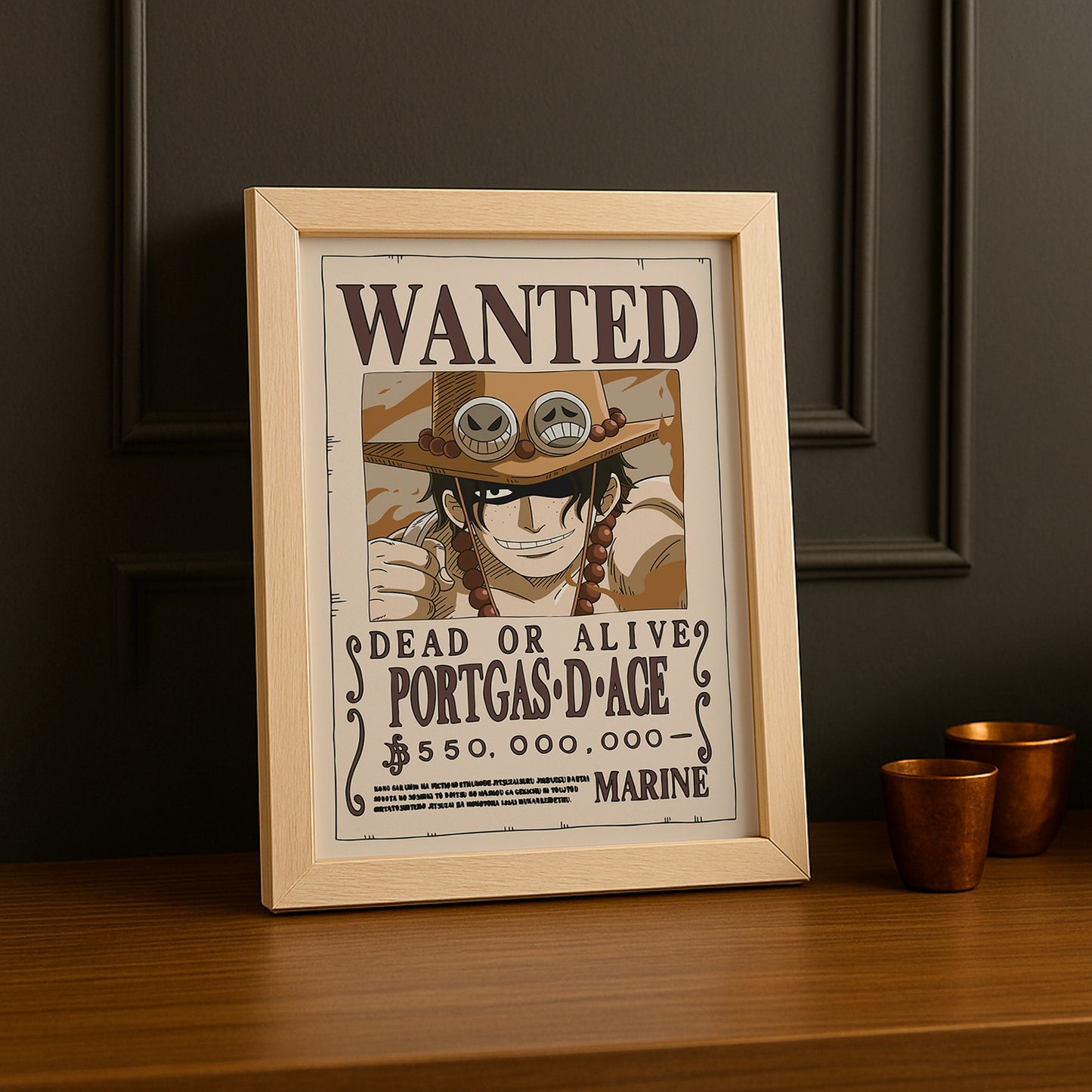 Cadre photo One Piece - Wanted Portgas D Ace