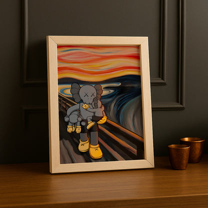 Cadre photo Kaws - Peinture artistique