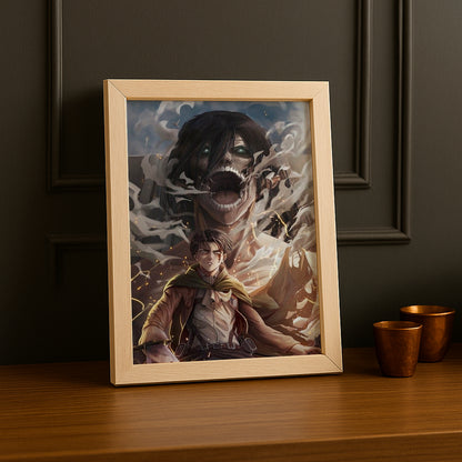 Cadre Photo Attack On Titan - Eren vs Titan