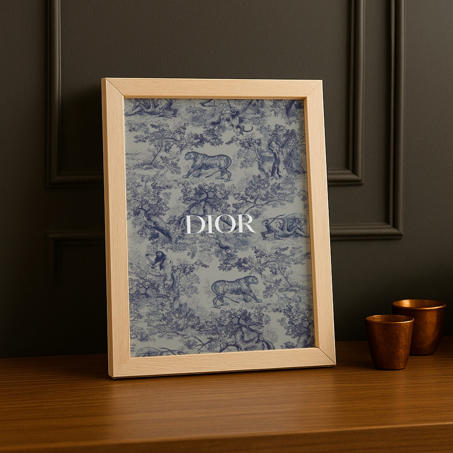 Cadre photo Dior Gris Dessin