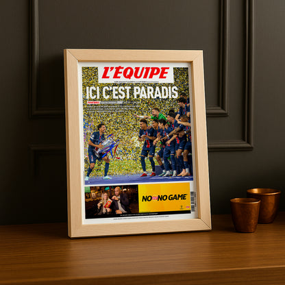 Cadre photo L'Equipe Ici c'est Paradis Paris Saint-Germain