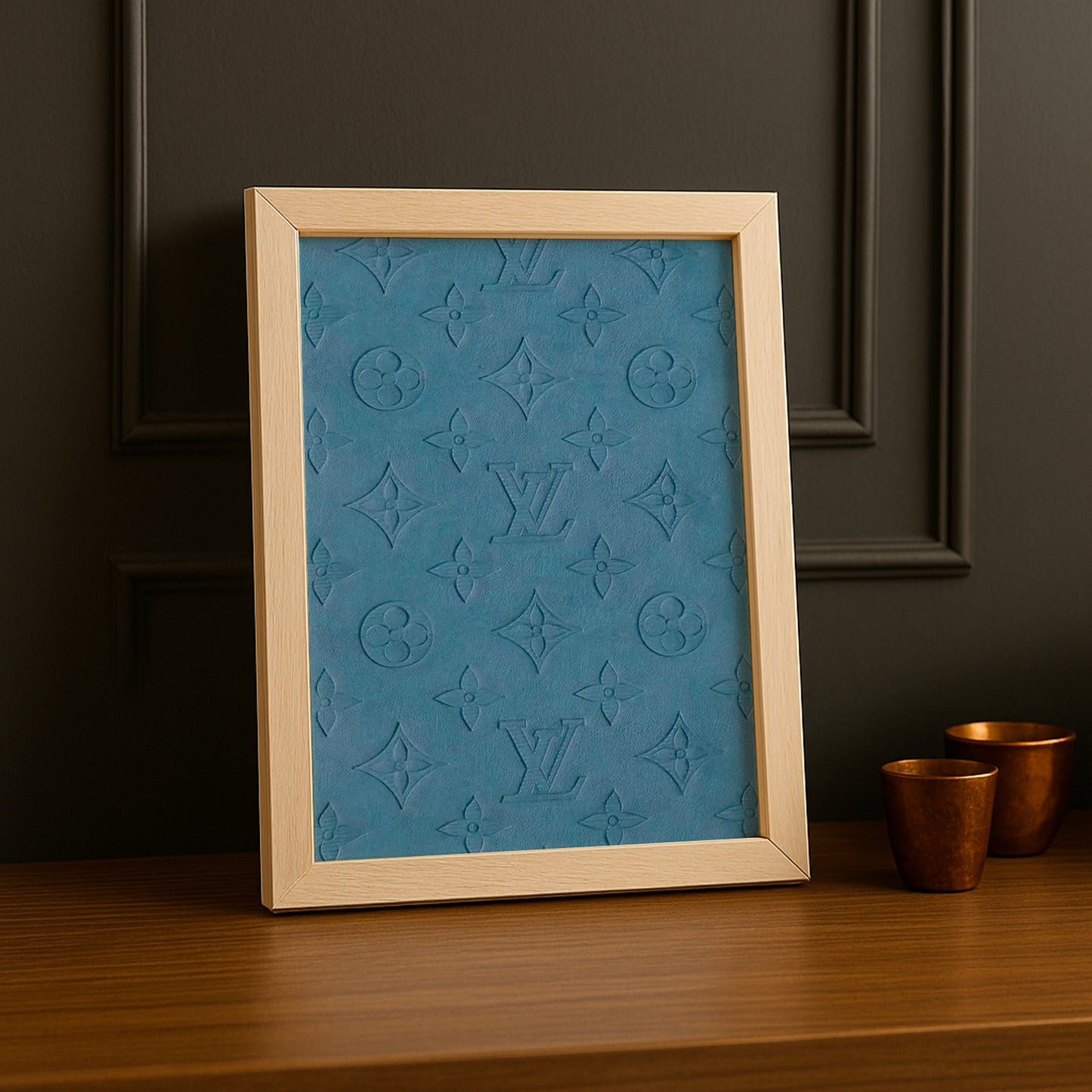 Cadre photo Louis Vuitton motif bleu