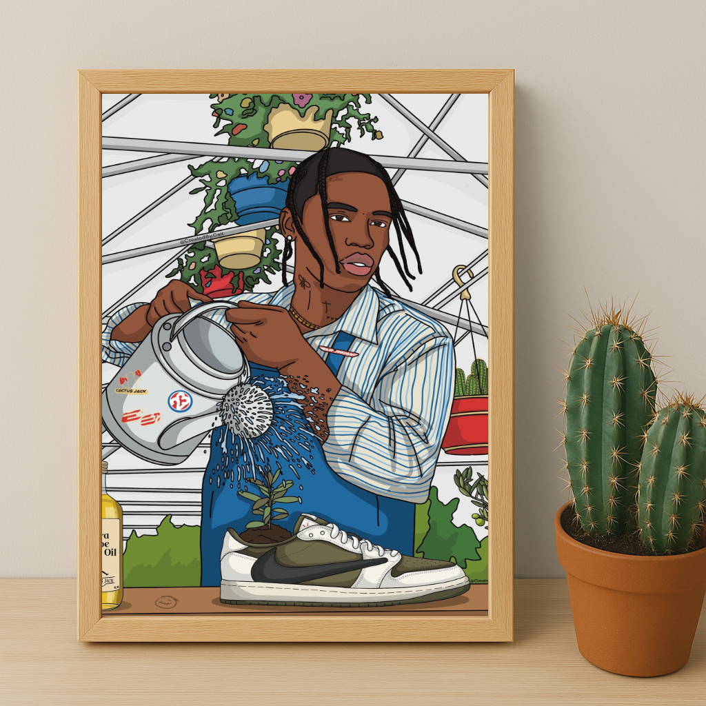 Poster Nike Air Jordan Travis Scott Olive