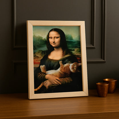 Cadre photo Mona Lisa La Joconde Chat