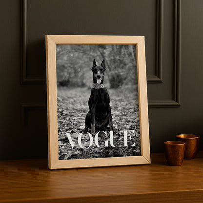 Cadre photo Vogue Dobermann