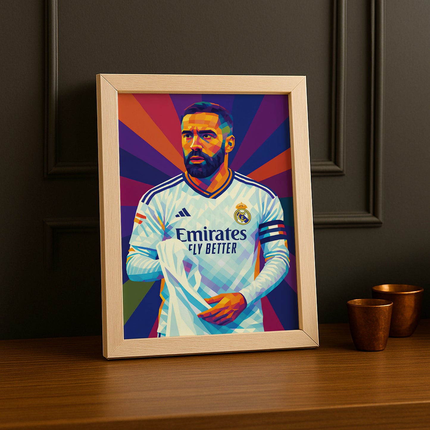 Cadre Photo Carvajal Real Madrid – Affiche HD Encadrée Papier Premium