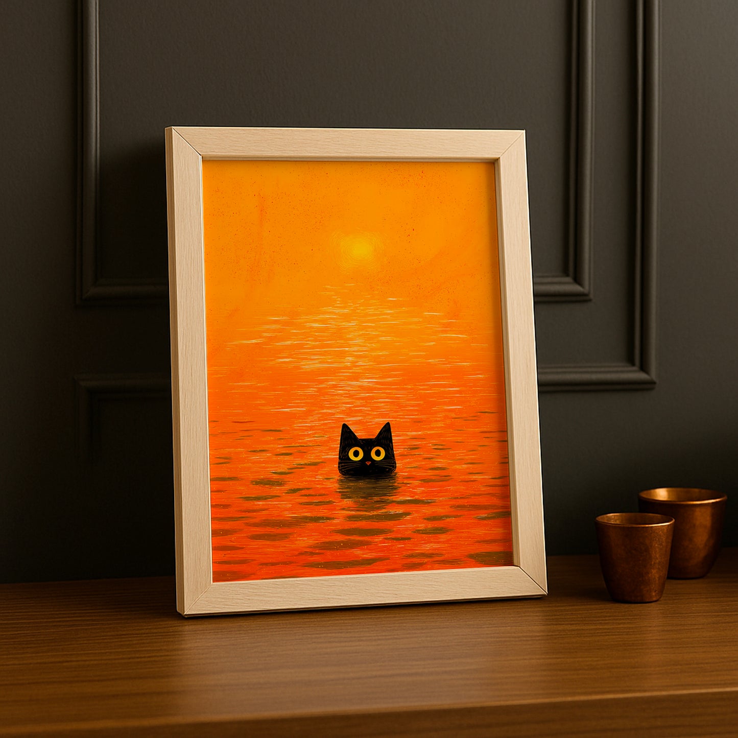 Cadre Photo Chat - Orange