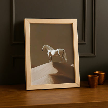 Cadre photo Équitation - Cheval Blanc Désert