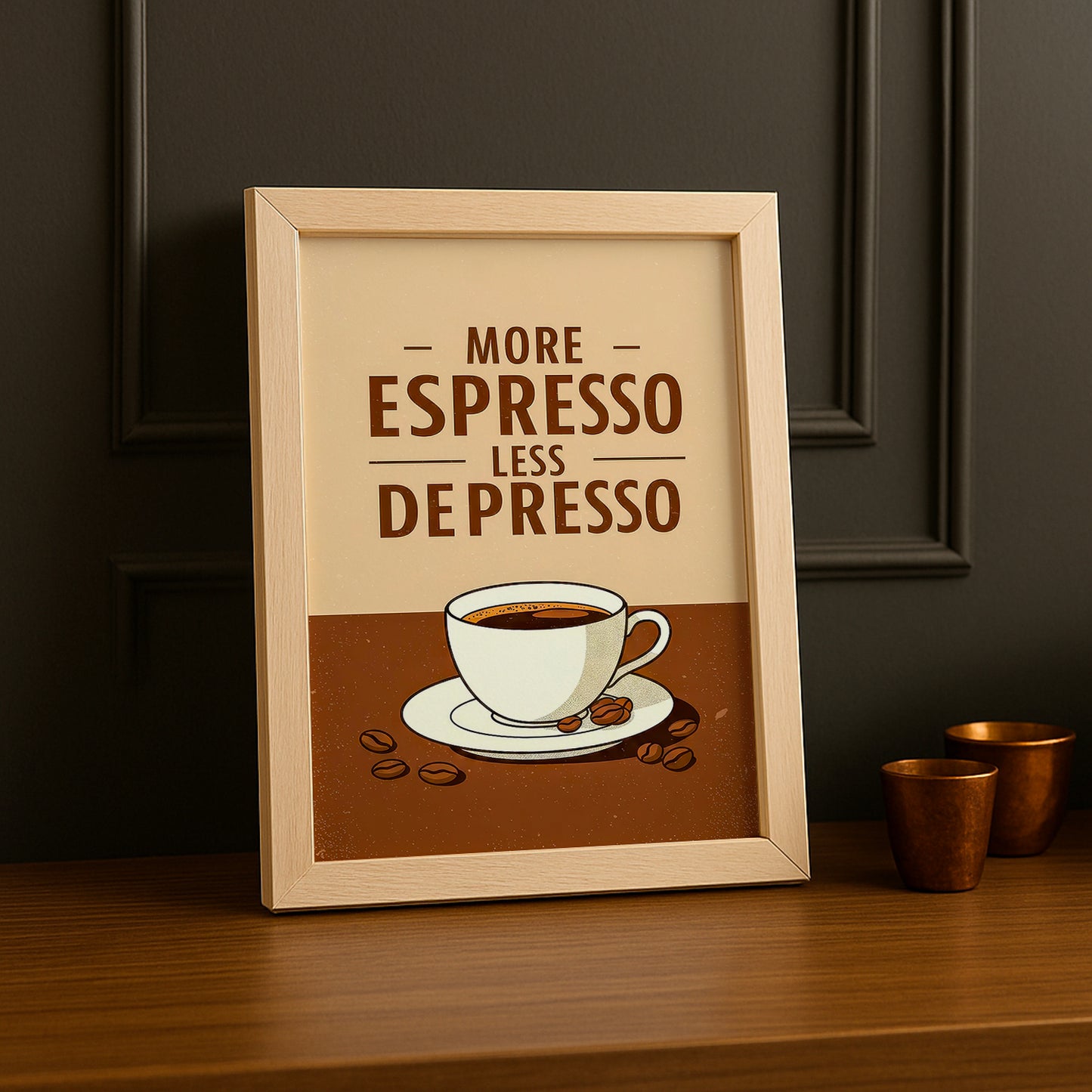 Cadre photo Café - Less Depresso