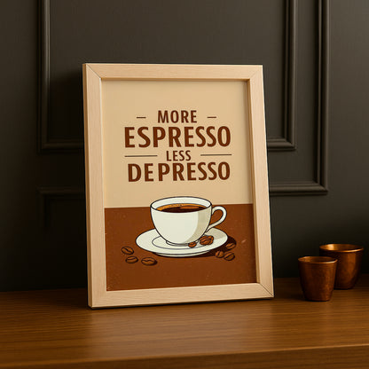 Cadre photo Café - Less Depresso