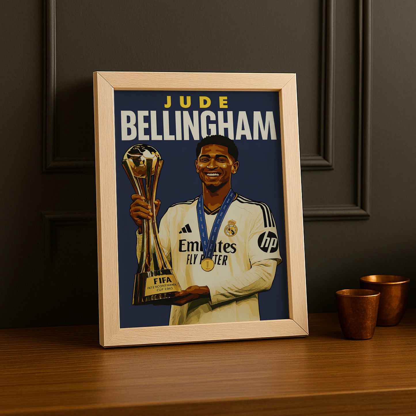 Cadre Photo Jude Bellingham Real Madrid – Affiche HD Encadrée Papier Premium