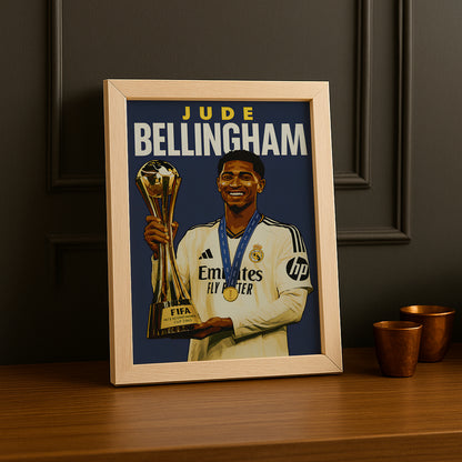 Cadre Photo Jude Bellingham Real Madrid – Affiche HD Encadrée Papier Premium