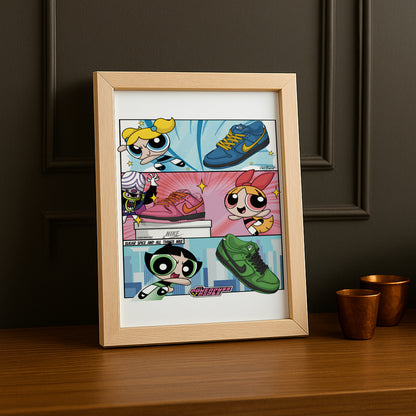 Poster Nike Dunk Powerpuff girl