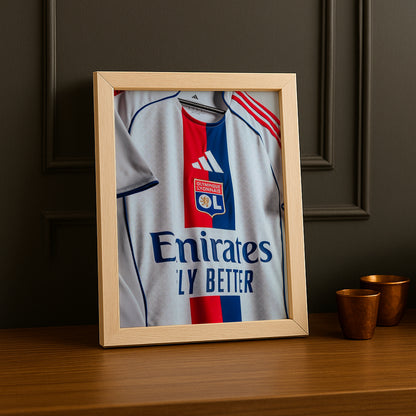 Poster Maillot Football - Olympique Lyonnais Retro