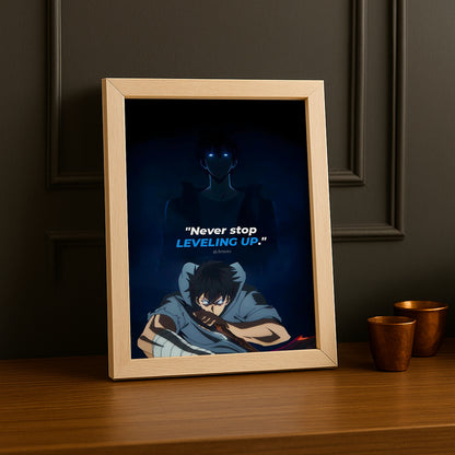 Cadre Photo Solo Leveling - Never Stop