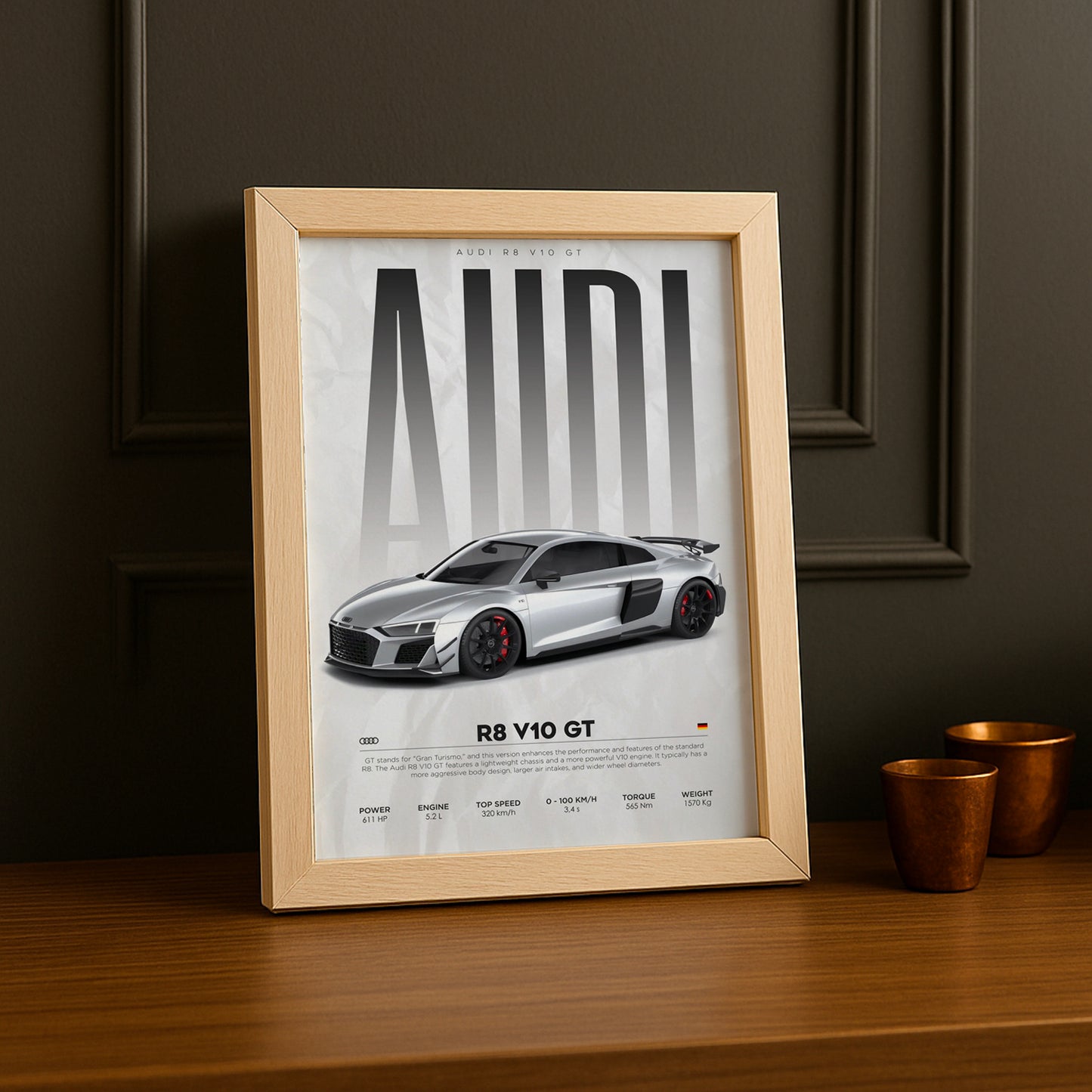 Cadre photo Audi R8 V10 GT