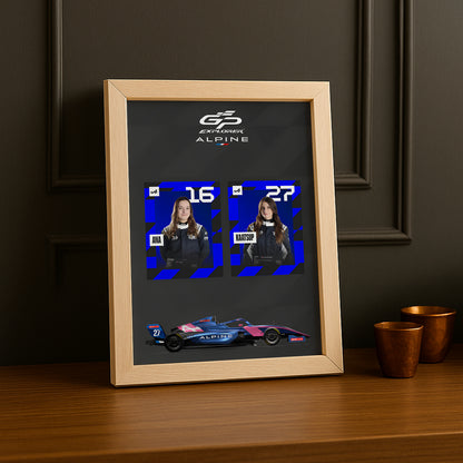 Cadre Photo GP Explorer Ana x Kaatsup x Alpine – Affiche Encadrée Édition Limitée