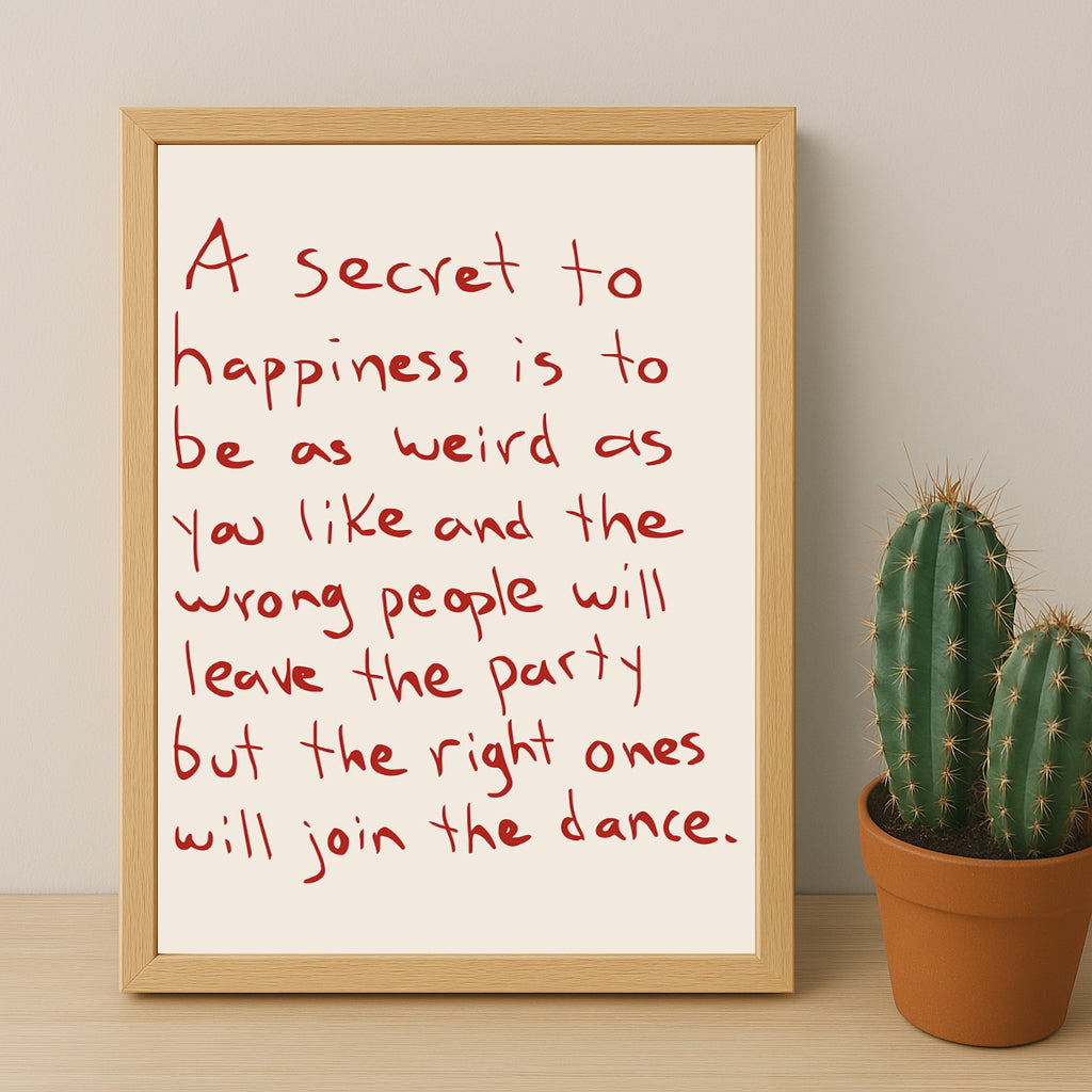 Cadre photo Citation - A secret to hapiness