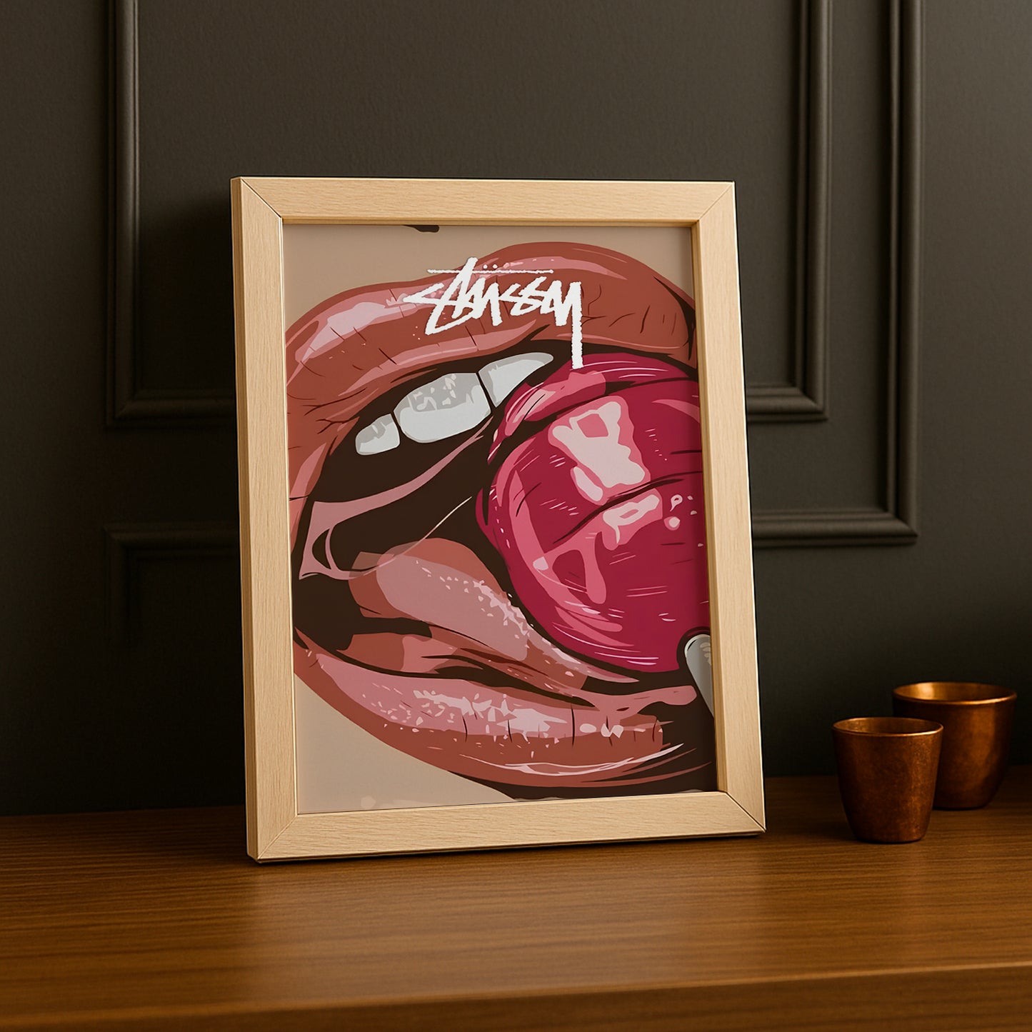 Cadre photo Stussy - Lollipop Lips