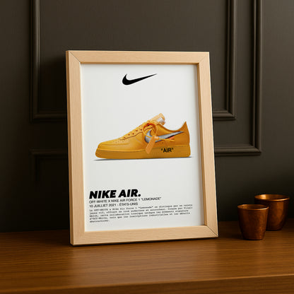 Cadre photo Off-White x Nike Air Force 1 Lemonade