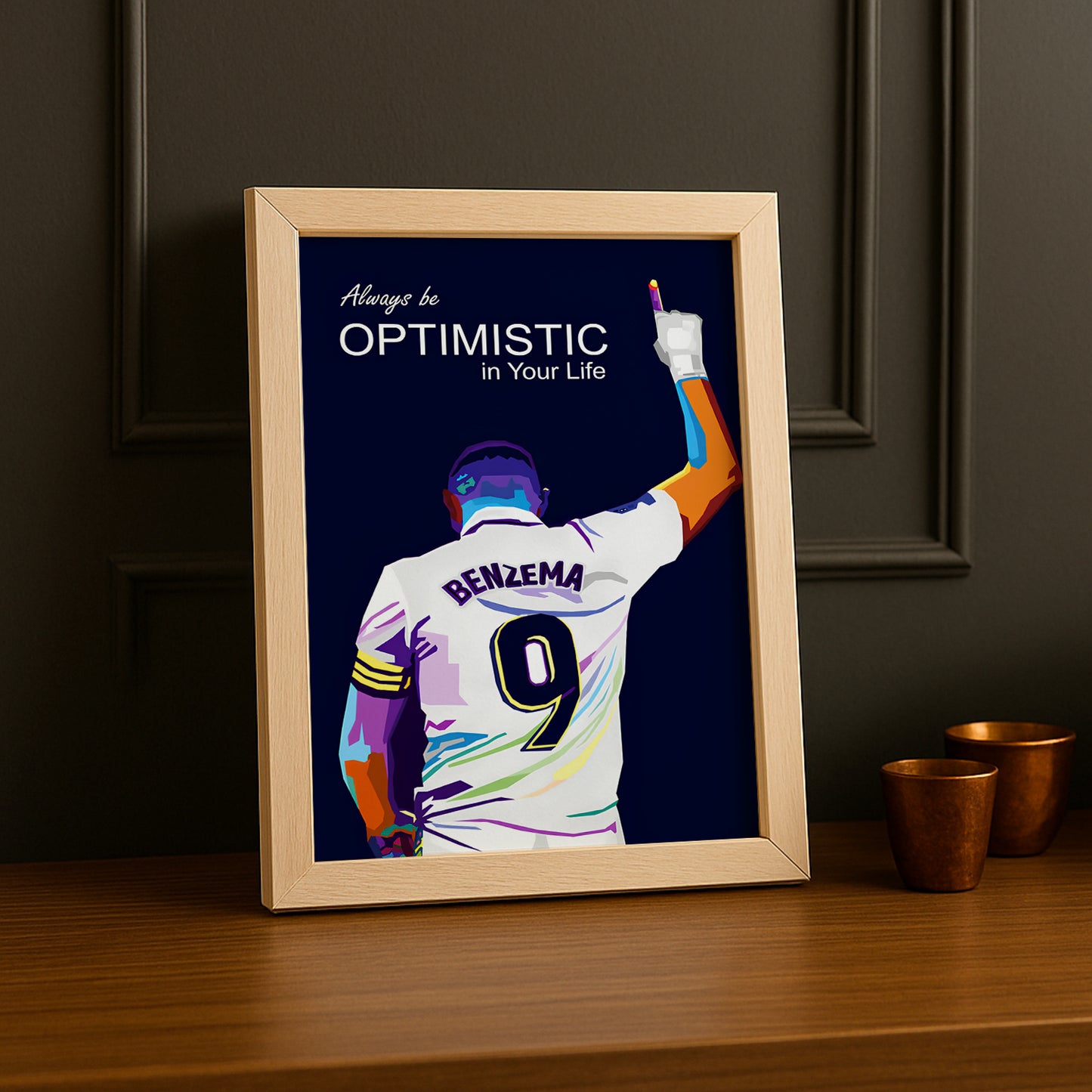 Cadre Photo Karim Benzema Real Madrid – Affiche HD Encadrée Papier Premium