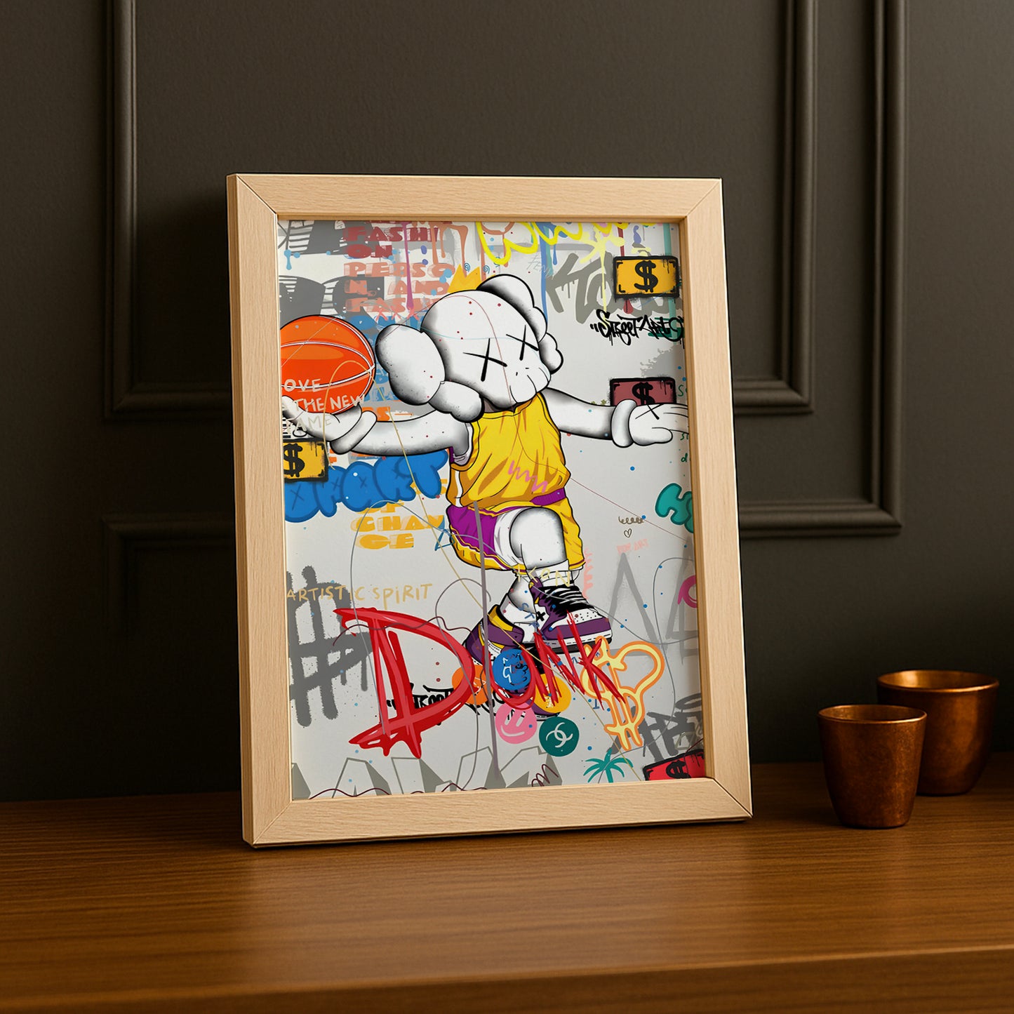 Cadre photo Kaws Basketball