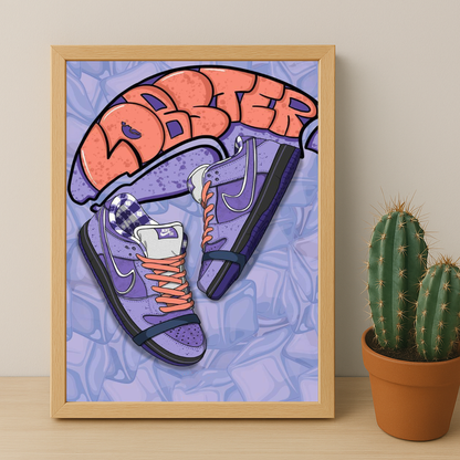 Poster Nike Dunk Lobster purple