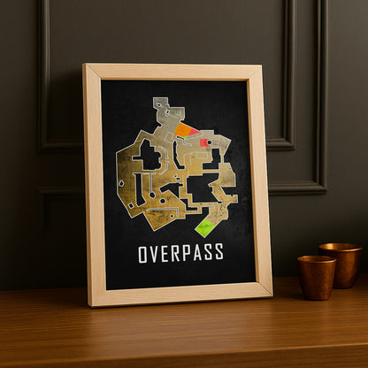 Cadre Photo Counter Strike - Map Overpass