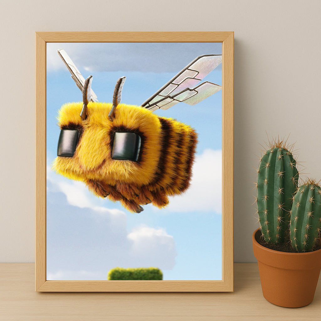 Cadre photo Minecraft - Abeille