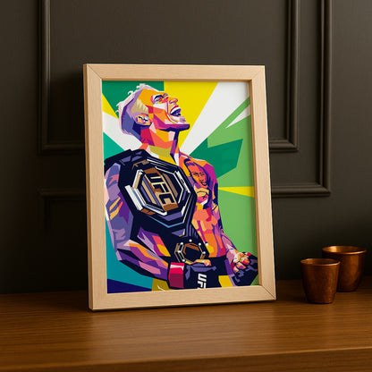 Cadre photo UFC - Illustration de Charles Oliveira