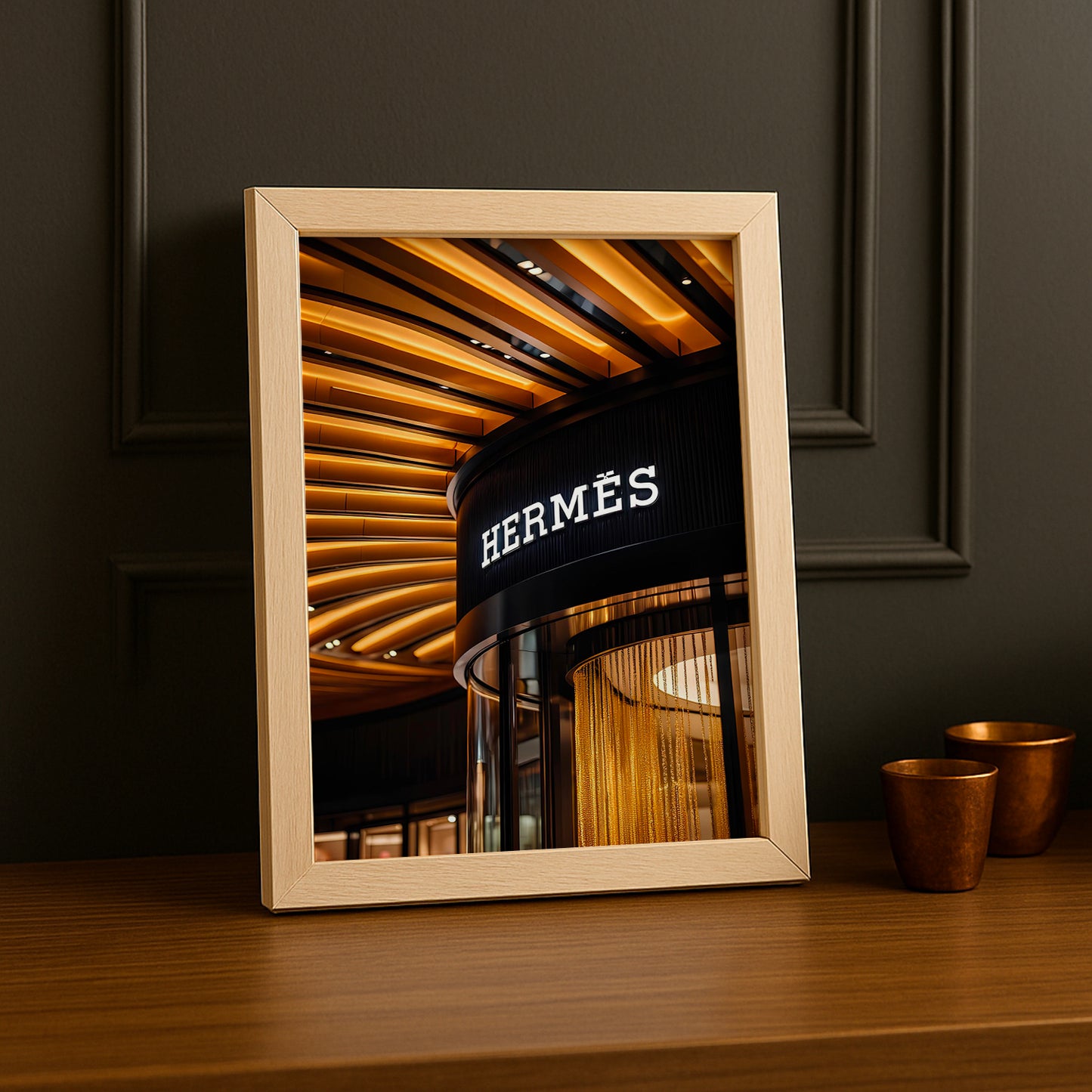 Cadre photo Hermès - Gold Facade