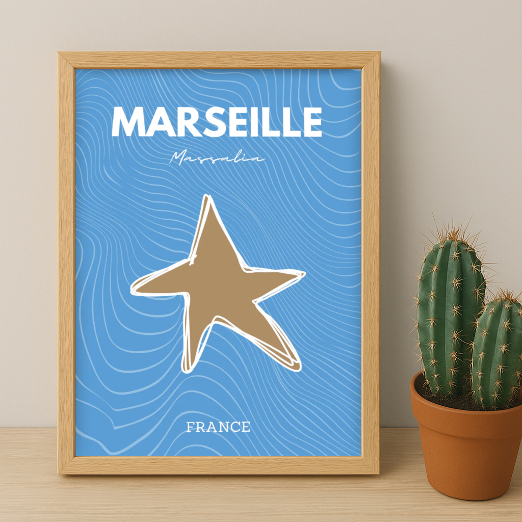Olympique de Marseille Étoile - Poster