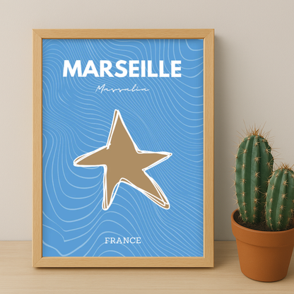 Olympique de Marseille Étoile - Poster