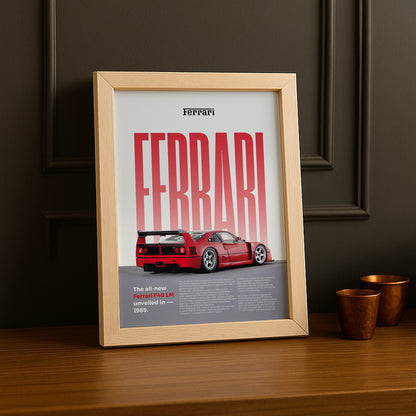 Poster Voitures - Ferrari F40 LM